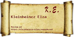 Kleinheincz Elza névjegykártya